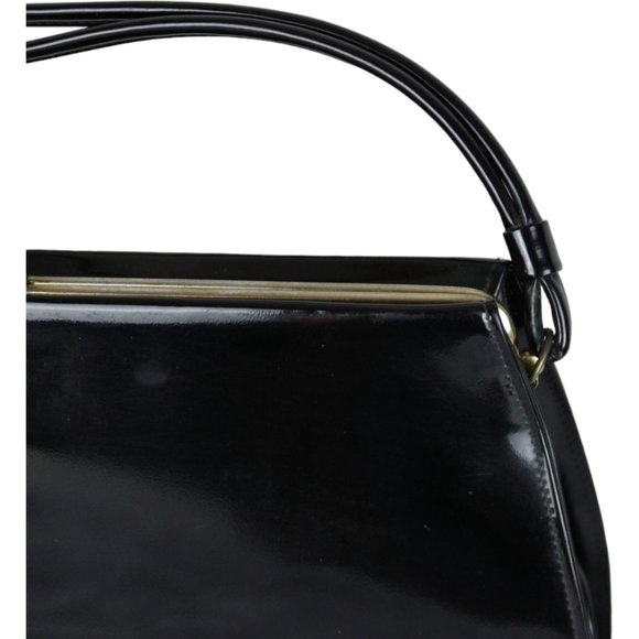 Vintage Theodor California Top Handle Bag Metal Frame Purse Faux Leather PU74 - Picture 4 of 8